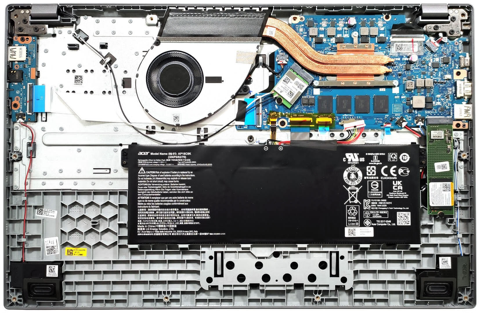 Internal Photo of Acer Aspire  A15-41M A317-55P A517-58M CPU Fan original (ACER A517-58M)